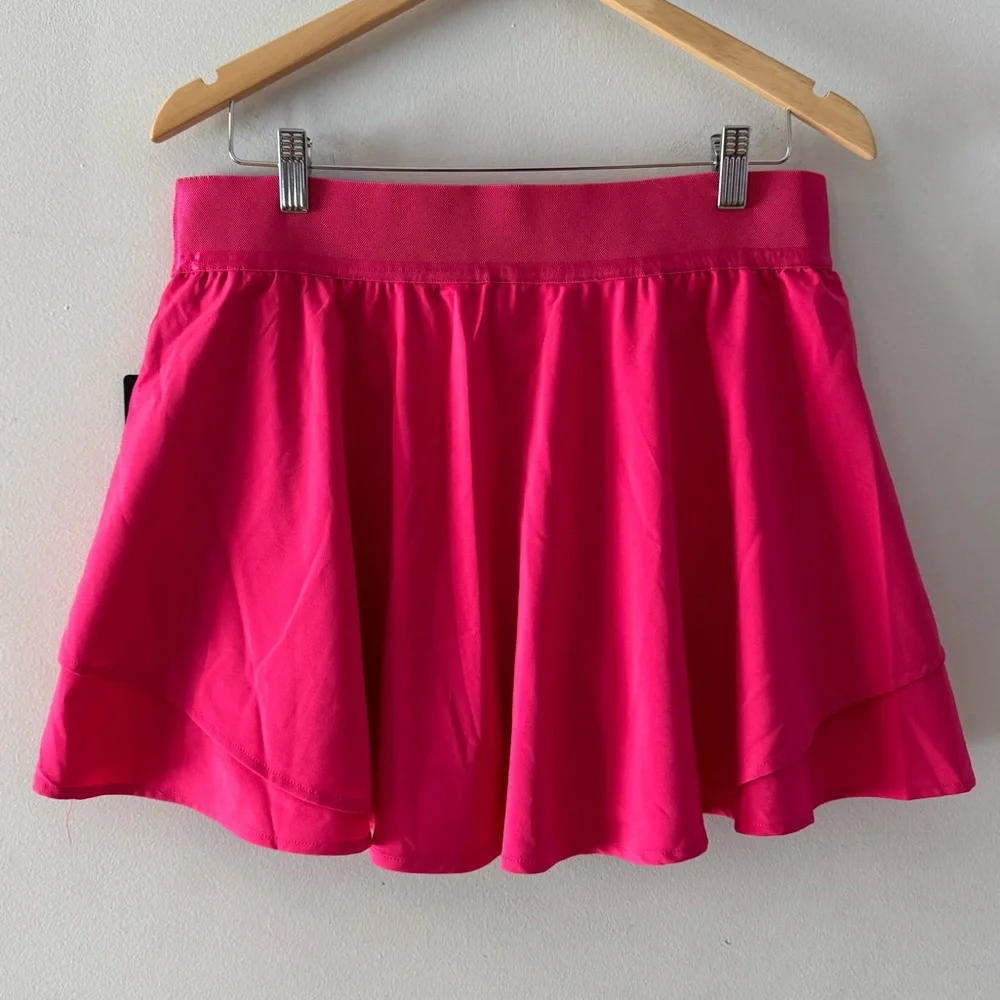 NWT 90 Degrees by Reflex Lightstreme Hypersonic Layered Skort, XL, preppy sorbet